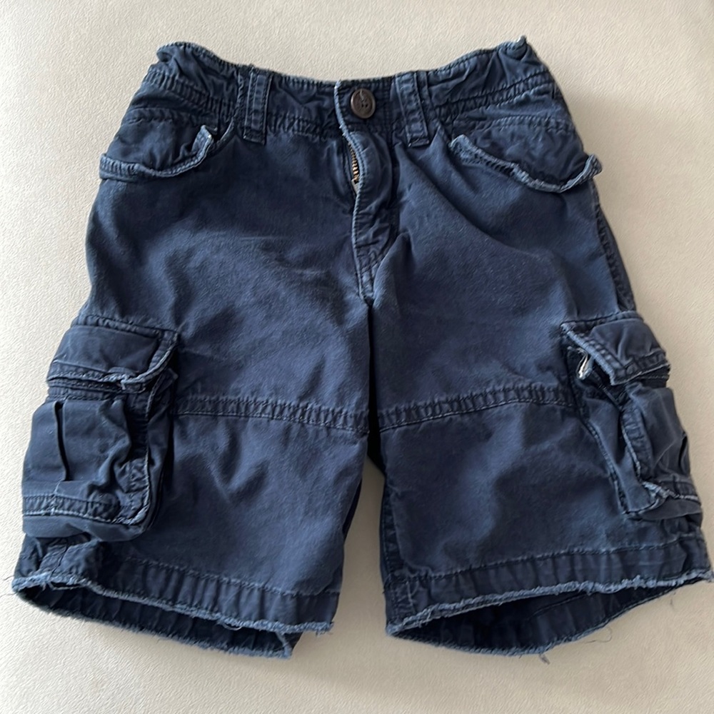 Ruggad adjustable waist navy cargo shorts